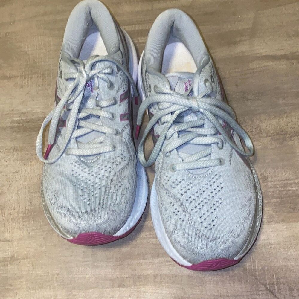 ASICS Gel Kayano 29 Running Shoes Grey Piedmont Grey Purple Orchid Size 8 - Picture 3 of 11